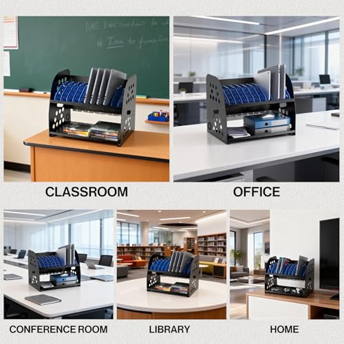 POCHAR 10-Device Open Charging Station for Chromebooks Tablets with Sockets