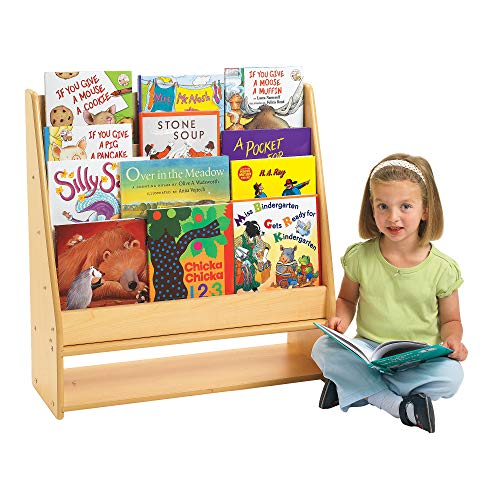 Angeles Value Line Book Display, 29" L x 30" H, Kids Storage Organizer, Kids Bookshelf for Classroom, Playroom, Nursery, Montessori School, Natural