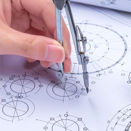 QVEZPRYX Set of Compasses for Drawing Semi Circles Learning The Protractor