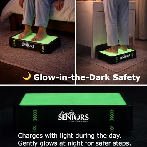 Simply Seniors Small Step Stools for Adults - Noctilucent Stepping Stool