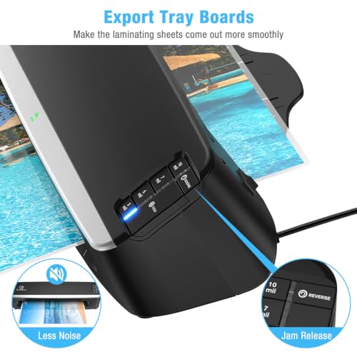13 inch 4-Roller Heavy Duty Laminator Machine, 990mm/ Min Speed, 3-10 Mil, 60S Warm-up, A3 Thermal Commercial Laminating Machine with 50 Sheets for Home, Office, School, Crafts Use