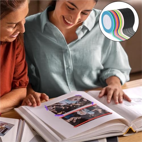 Xuanqiu Whiteboard Tape 40 Rolls 1/8 Inch Whiteboard Tape Line Graphic Pinstripe for Dry Erase Board Draping Gridding