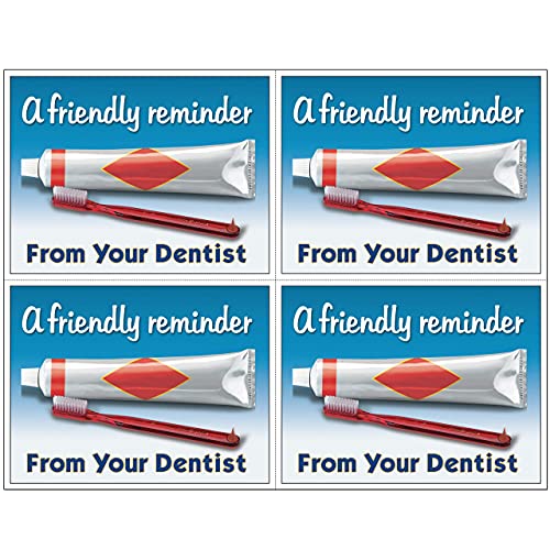 Laser Reminder Postcards, Dental Appointment Reminder Postcards. 4 Cards Perforated for Tear-off at 4.25" x 5.5" on an 8.5" x 11" Sheet of 8 Pt Card Stock. (1000)