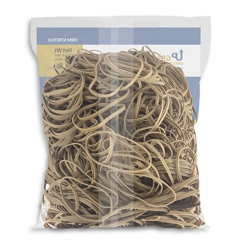 Upgrade Office Supply Rubber Bands, Size 33, 3-1/2 x 1/8 in, Natural Rubber Latex, Made in USA (3)
