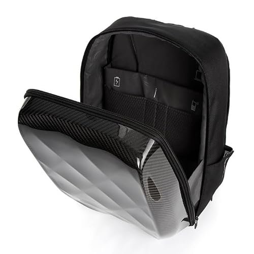 KJMZBDNEV Backpacks Casual Computer Business Laptop Backpack Carbon fiber for men women bag with USB charging port