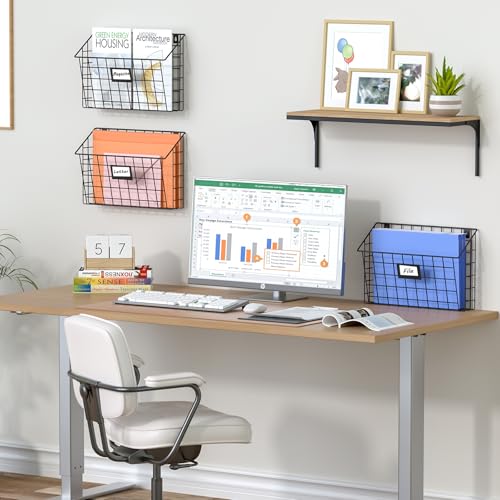 X-cosrack 3-Tier Detachable Hanging Wall Files, Wall Mounted Mail Basket