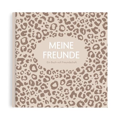KIND OF HAZEL Friendship Book for Adults - Poetry Album to Fill in for Best Friend, Colleague, Farewell, Birthday - Guest Book, Bucket List, Memory Book - Leo Pattern
