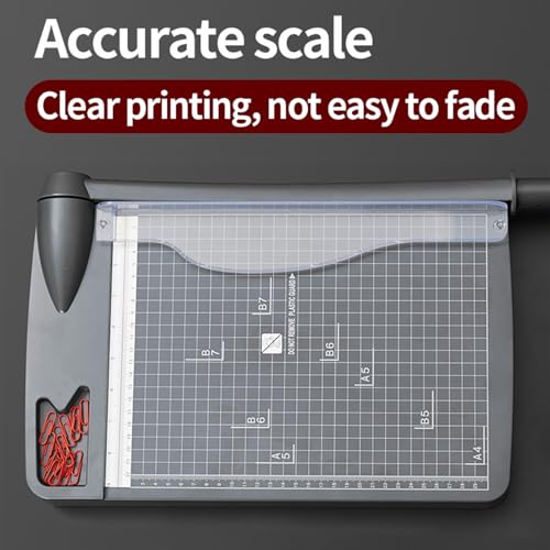 Manual Guillotine Paper Cutter, 16 Sheet Capacity, Heavy Duty with Security Blade Lock for Precise Cutting of Photos and Film