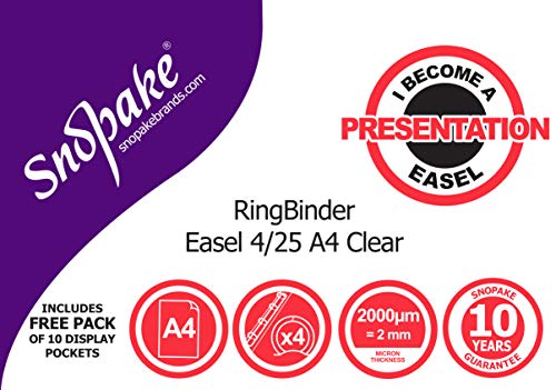 Snopake A4 Landscape RingBinder Easel – Clear [Pack of 5] Ref: 14617