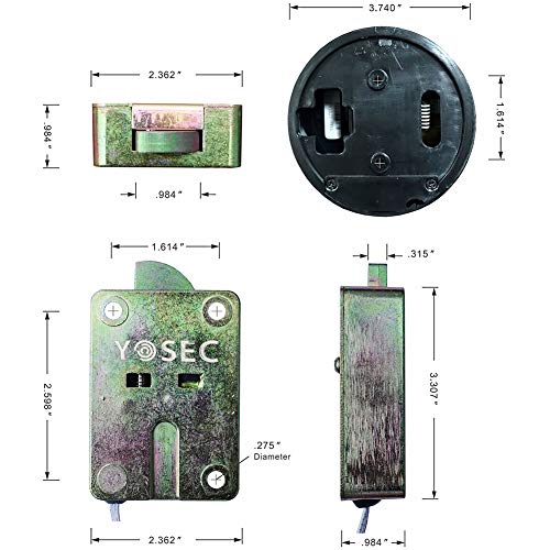 Yosec Electronic Gun Safe Lock with Digital keypad for Safe Box with time delay function0-59 Minutes,1 Master Code and 5 User Code can be Set Dual Control Model