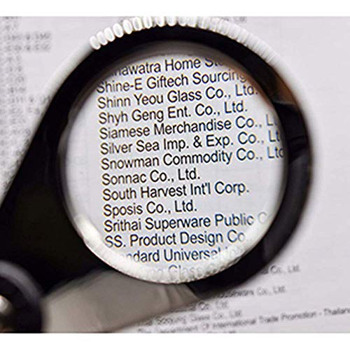 EUQKKWLOY Portable Handheld Magnifying Glass - 40mm with 10X Lens - Mini ding Magnifier for Seniors d, Low Vision & Hobbies - 2 Pack