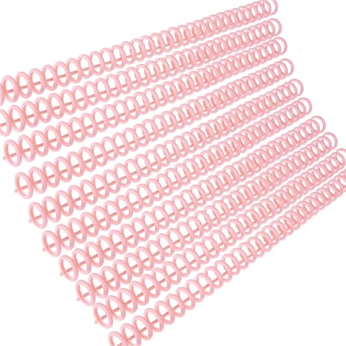 Binder Rings 50pcs Plastic 30-Hole Loose Leaf Binders Ring Binding Spines Combs 85 Sheets Capacity for DIY Paper Notebook Album for DIY Travel Diary(Pink)