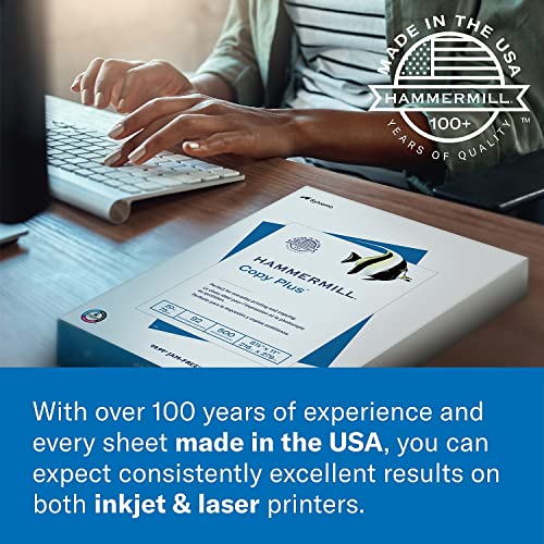 Hammermill Printer Paper, Fore Multipurpose 24 lb Copy Paper, 11 x 17-96 Bright, Made in the USA, 102848R - 1 Ream (500 Sheets)