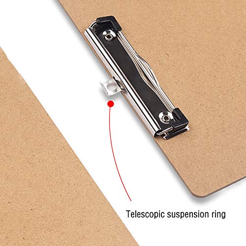 Clipboards Fiberboard er Can Be Hung Metal Clip Storage Clipboard Meeting Interview Record Writing Board for A4 Paper (5 Packs / 10 Packs) for Nurses, Students, Office (Size : 10 Pack) ()
