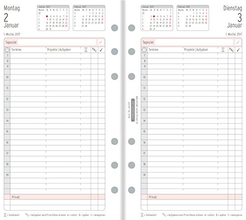 Chronoplan 50227 2017 (Day Planner Diary 1 Day/1 Page – White Midi