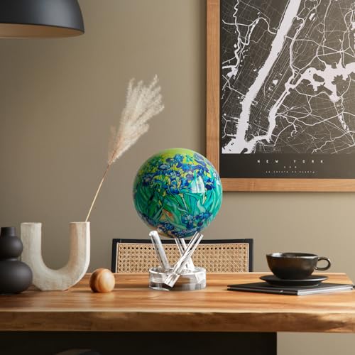 MOVA Self Rotating Globe, Van Gogh Irises Classic (4.5")