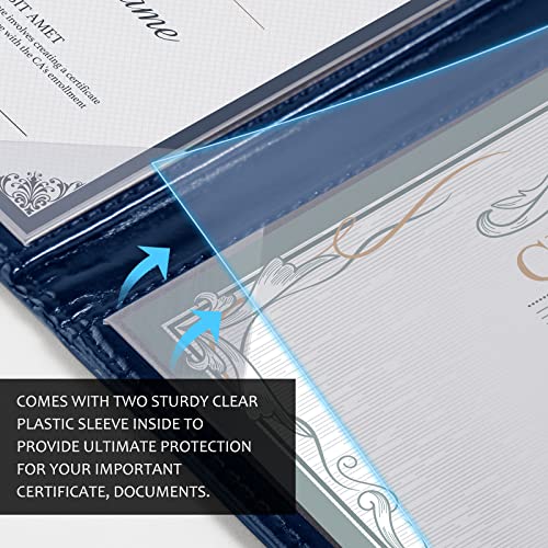 Bulk Custom Certificate Cover Award Presentation Folder with Clear Protector