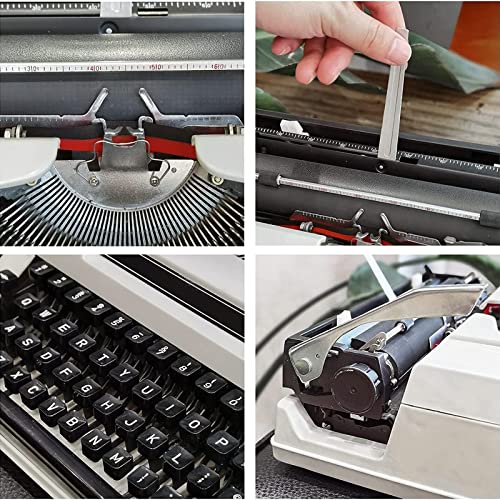 Vintage Typewriter,Mechanical English Typewriter,Manual Typewriter,Sleek & Durable Type Writer Classic Word Processor,Typewriters For Writers,White