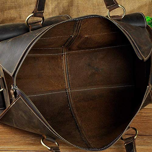 JHNKOJ Men's Leather Briefcase Laptop Tote Large Capacity Business Travel Shoulder Bag Messenger Bag