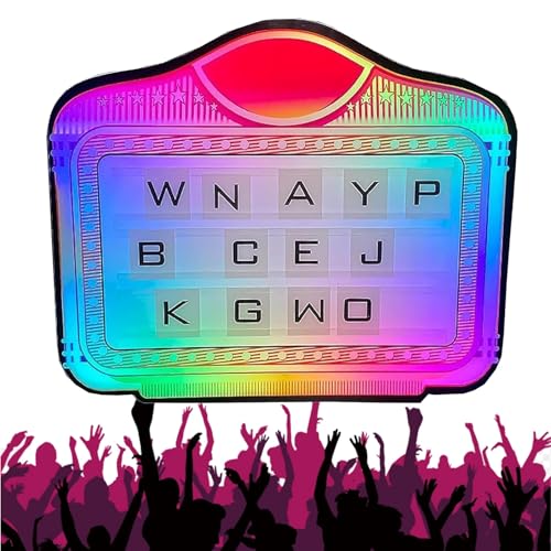 Club Sign for Bottle Service - LED Night Club Wine Bottle Presenter, Color Display Lights with 2 Sets Letters & 1 Numbers Kit, Hand Holding Luminous LED Sign for Bar, Wedding, Parties