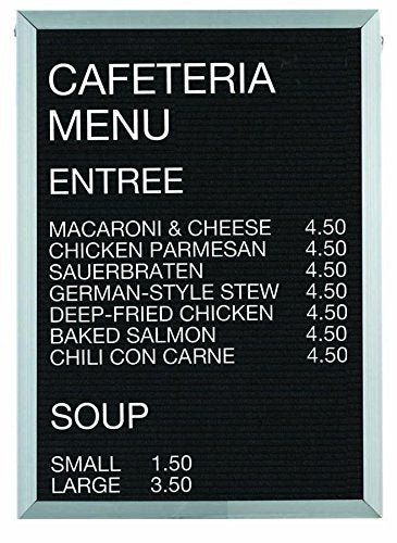 Open Face Indoor 24"w x 36"h Satin Anodized Finish Aluminum Directory Changeable Letter Board