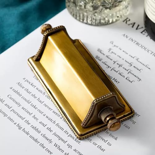Handmade Brass Perpetual Calendar Desk Decor, Vintage Manual Flip Calendar for Office