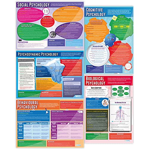 Psychological Approach Classroom Posters - Set of 5, 33"x23.5", Gloss Paper