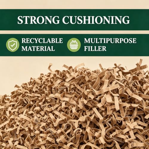 Confetti Cut Kraft Paper Shred Filler, Moving, Gift Wrapping