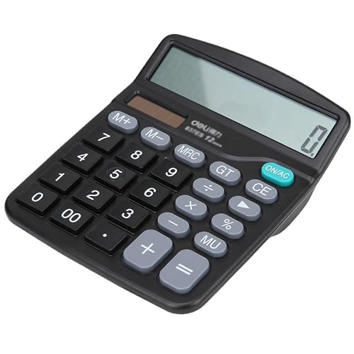 Calculator Calculator Student Exam Medium Large Screen Office Finance Cashier Power 12 Bit Black Computer