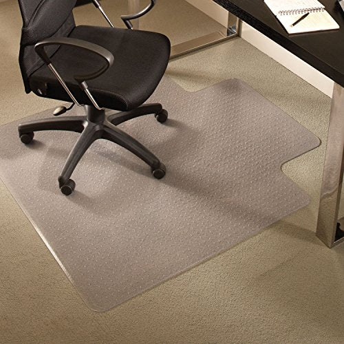 ES Robbins Chair Mat for Carpet- High Pile Carpet, 46 by 60-Inch with Lip, Clear Vinyl