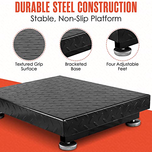 Industrial Scale, Shipping, Packages, Platform, Black, 600 LB