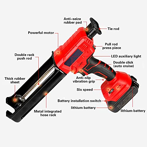 Cordless Double Cartridge Adhesive Gun, Automatic Epoxy Applicator for Professional Construction and DIY Projects