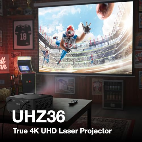 Optoma UHZ36 4K UHD Laser HDR Home Theater Projector - Black
