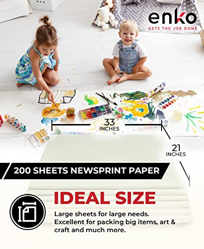 enKo 10lbs Newsprint Packing Paper for Moving & Shipping (33 x 21 Inch)