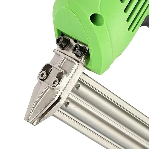 Oil-Free Pneumatic Staple Gun 220V Furniture Stapler Framing Tacker Hand Tool Electric Nail Gun Nailing Stapler Shooter Stapler Gun Woodworking Tools