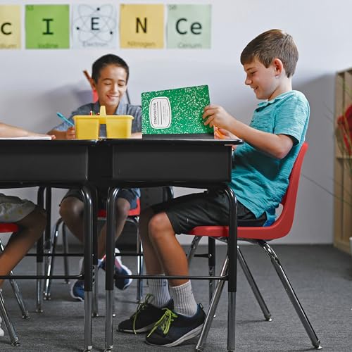 FDP 18" School Stack Chair with Swivel Glides, Red, 2-Pack, 13050-RD