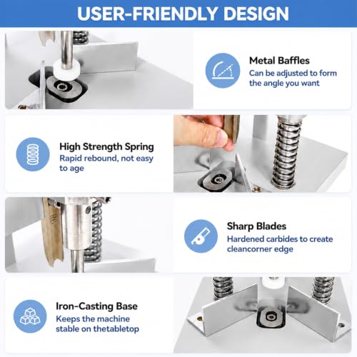 Heavy Duty Corner Rounder Punch, Manual Paper Punch Cutter and Hole Punch