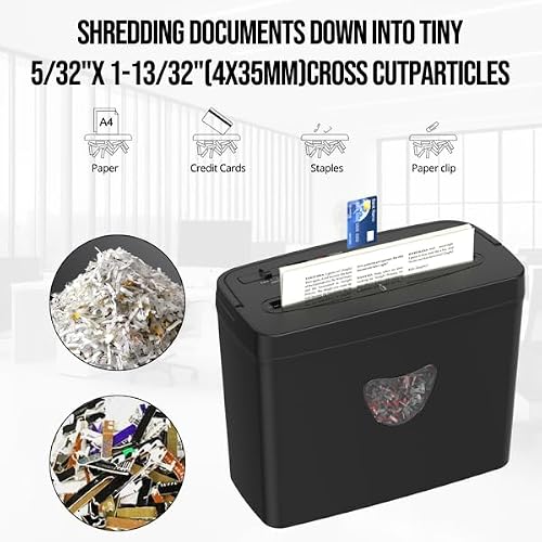 Cross-Cut Paper Shredder P-4 Security Level 2.38-Gallon Bin