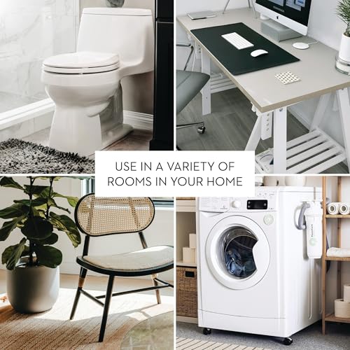 iDesign Small Slim Plastic Bathroom Trash Can, 2-Pack, White
