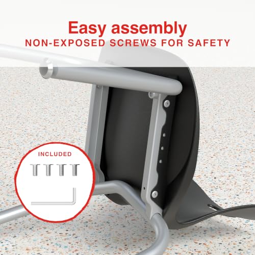 STAPLES Polypropylene 16" Student Chair, Black, 4/Box (ST63541)