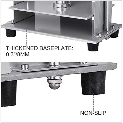 VEVOR Manual Paper Press Machine, 12x8.6 inch for A4 Sized Papers Flatting Machine, 10cm Thickness Steel Frame Manual Flat Paper Press Machine, Papermaking Book Press