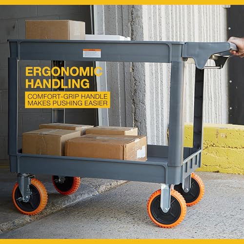 Klutch 2-Shelf All-Terrain Utility Cart, 700-Lb. Capacity