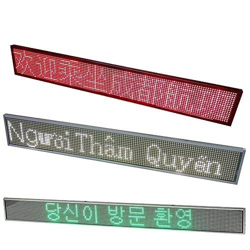 MekUk LED Sign Board Scrolling Message Programmable LED Matrix Panel, LED Scrolling Sign Light For Parties, Cars, Bars, Festivals for Store, Car, Business, Promotion ( Color : Green , Size : 340*95*15