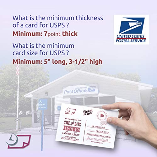 NextDayLabels Laser and Inkjet Printer Postcards, 8.5 x 11, 4 up Per Page
