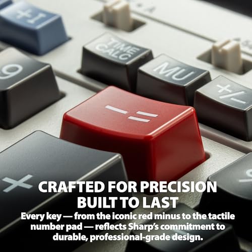 Sharp 12-Digit Print Calculator Desktop Adding Machine, White (VX-2652H)