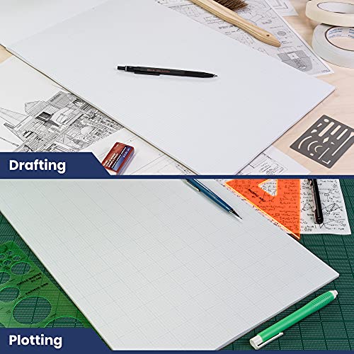 Pacific Arc Cross Section Paper Pad, 50 Sheets, 11 Inch x 17 Inch, 8 x 8 Grid