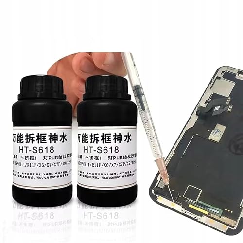 Rosfix HT-S618 - PUR Adhesive Solution | Precise Application, Safe for Housing | For iPhone, Xiaomi, Oppo | GSM Repair Fluid, 200ml