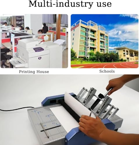 XUXIAO A3 Booklet Making Machine, Automatic Paper Folding Machine,Stitch Flat-Clinch for Card Folder Color Pages