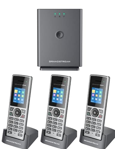Grandstream DP752 Long-Range DECT Base Station + DP722 Units DECT HD Handset (3 x DP722)