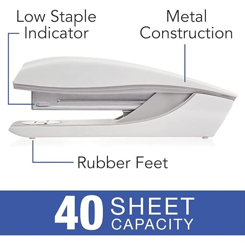 Swingline Stapler, NeXXt Series Style, Desktop Stapler, 40 Sheet Capacity, White (55657004)